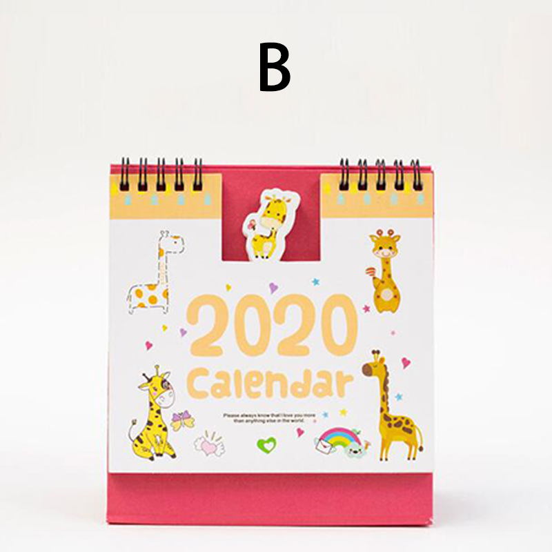 Cartoon Mini Kalender Creatieve Cartoon Klein Dier Bump Kalender Planning Kantoor Schoolbenodigdheden Briefpapier: B