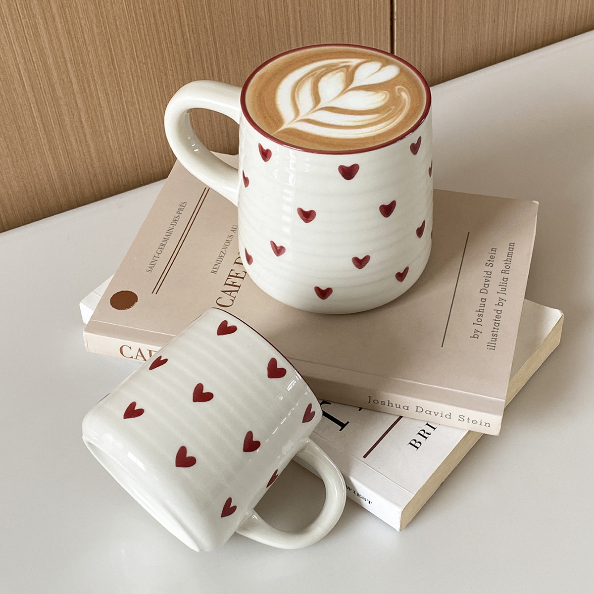 Kubek ceramiczny kocham, uroczy mały kubek ceramiczny kocham Kubek robić kawy, odpowiedni robić picia w domu, popołudniowej herbaty, picia w biurze, kawiarni Latte Sztuka, pamiątki, prezentu walentynkowego, prezentu urodzinowego