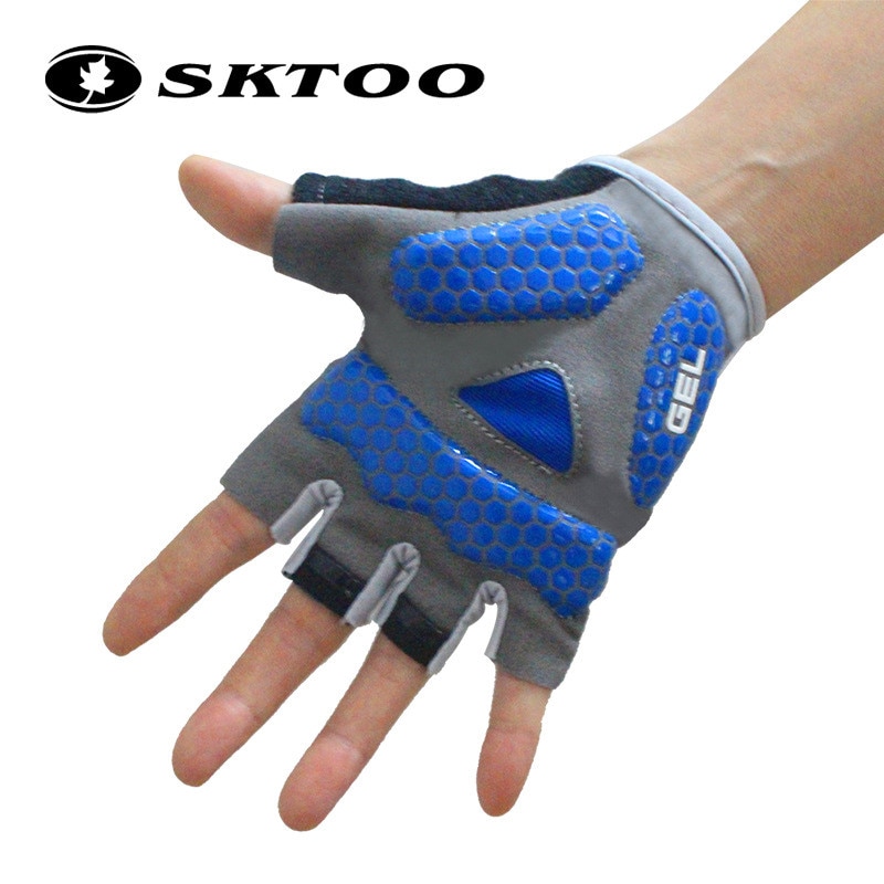 Sktoo Outdoor Sports Men's Bike Gloves Half Finger MTB Bike Bicycle Gel Pad Gloves Shockproof Cycling Gloves guantes ciclismo