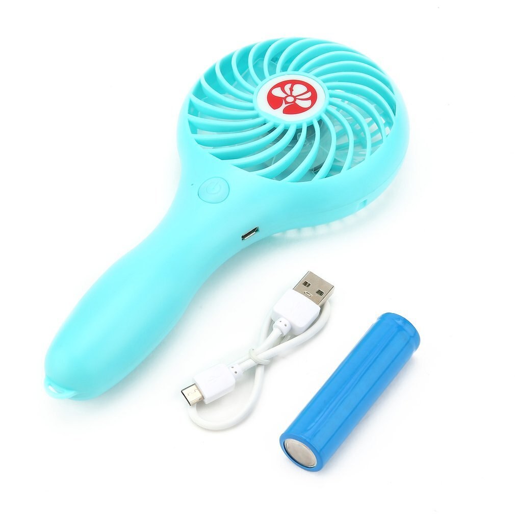 Mini Handheld Charging Fan Portable Air Cooler with 18650 Battery Outdoor USB Cooling Fan for PC Laptop Power Bank