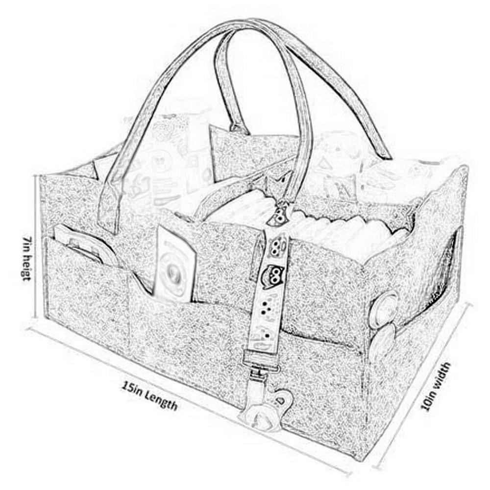Faltbare Fühlte Fächer Baby Windel Caddie Tragbare Organizer Tasche Halfter Für Ändern Tisch Und Auto Kindergarten Wesentliche Storag