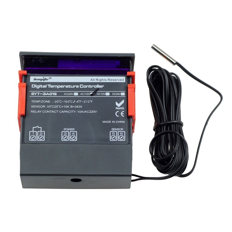 Digitale Temperatuurregelaar Thermostaat Thermoregulator Incubator Relais Led 10A Verwarming Cooling STC-1000 Stc 1000 12V 24V 220V
