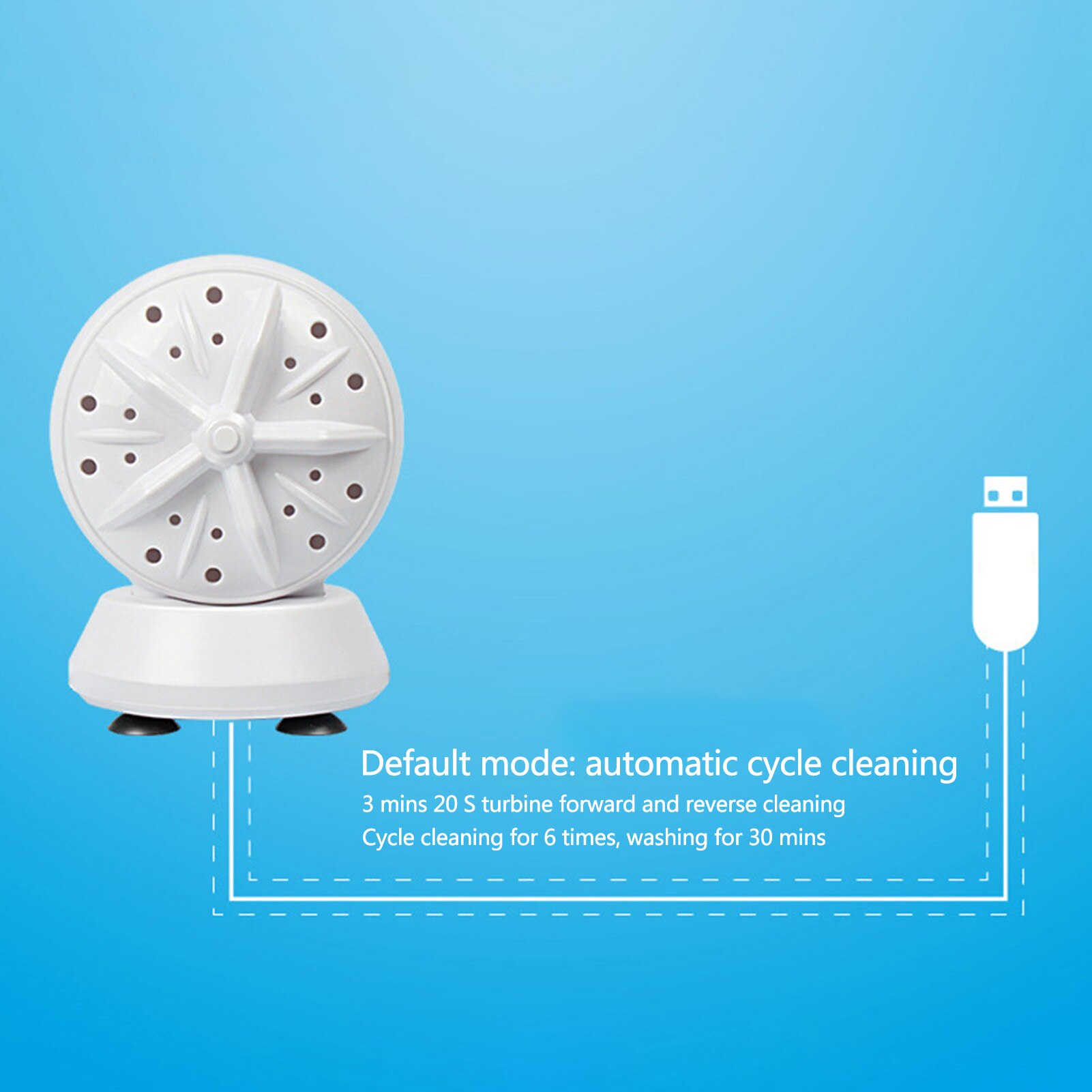 2 in 1 Portable Mini Washing Machine Ultrasonic Washer with USB Cable Convenient Cleaning for Travel Business Trip: Style 4