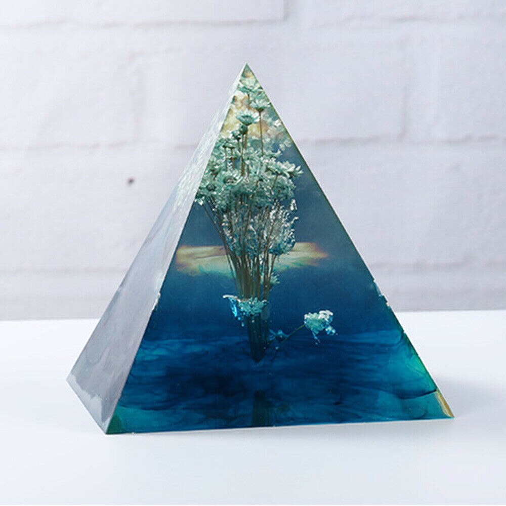 1 stk gjennomsiktig pyramid silikon mold harpiks dekorasjon håndverk smykker lage mold epoxy harpiks mold