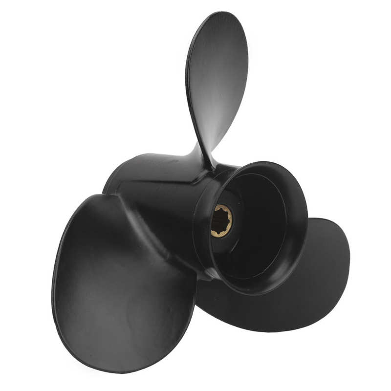 9x10-1/2in Outboard Propeller 3 Blades 8 Tooth High Thrust Aluminum Alloy 48-828156A12 Replacement Outboard Accessory