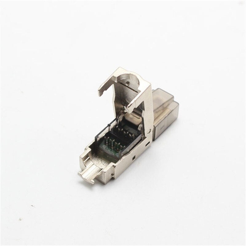 RJ45 Cat6A Eathernet conector Lan RJ 45 Cat 6A macho de aleación de Zinc Metal escudo 8P8C de red de enchufe Modular herramienta gratuita
