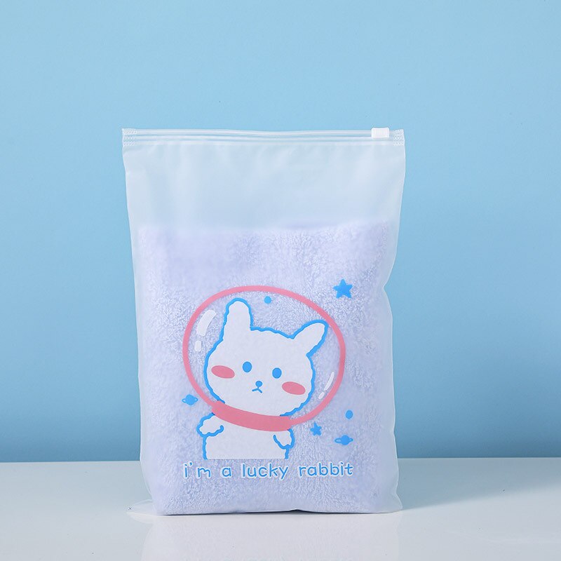 10pcs/set Packaging Bag Travel Clothing Storage Bag Underwear Cute Storage Bag Clothes Shoes Sub-packaging Waterproof Seal Bag: Zipper A(20X28)