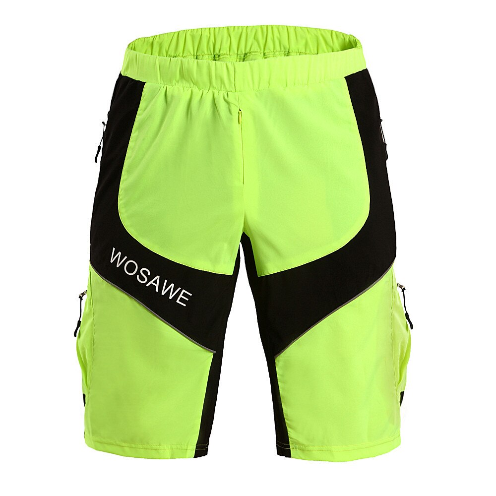 Wosawe tynde mænds motorcykel shorts vand regnafvisende med lommer åndbar løstsæt cykel mtb shorts: L