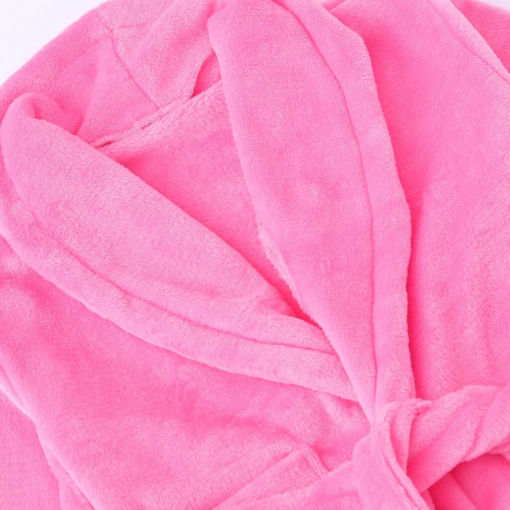 Vinter höst barnrock pyjamas för barn solid flanell varm barn nattkläder handduk nattlinne pojkar flickor badrockar
