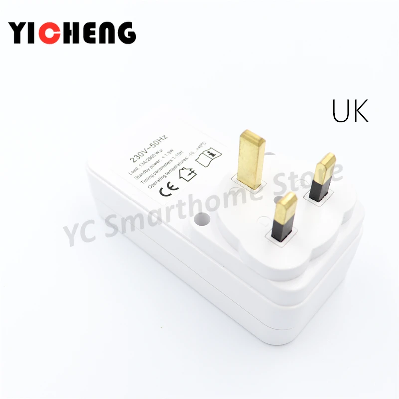 EU US UK countdown timer socket timer switch switch controller digital mini clock digital clock: Pink