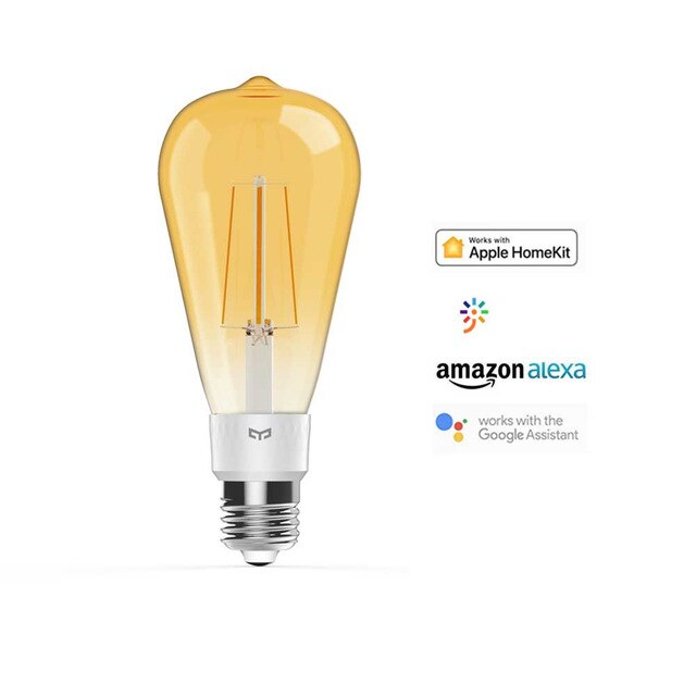 Yeelight 500 Lumen Smart Led Gloeilamp 6W Werk Voor Apple Homekit En Google Assitant 2000K Kleurtemperatuur slimme Lamp: 1pc