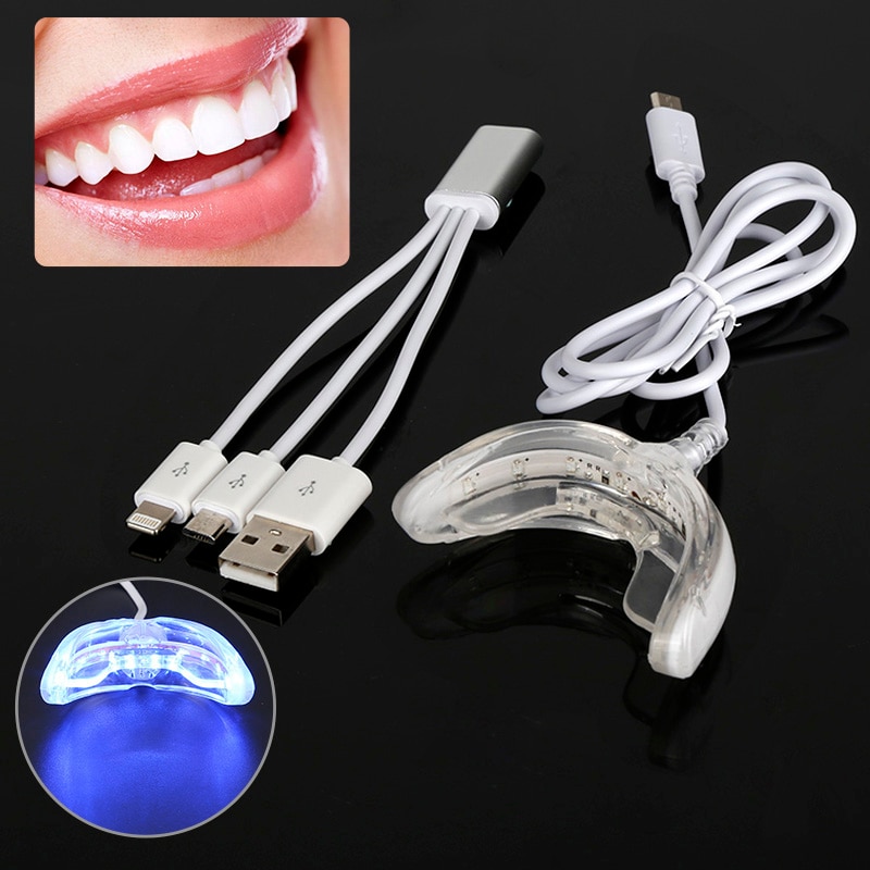 2 soorten Draagbare Tandheelkundige Tanden Whitening Verlichting Met USB Opladen Led Blauw Licht Dagelijks Leven Tand Witter Hulpmiddel Voor Thuis TSLM2