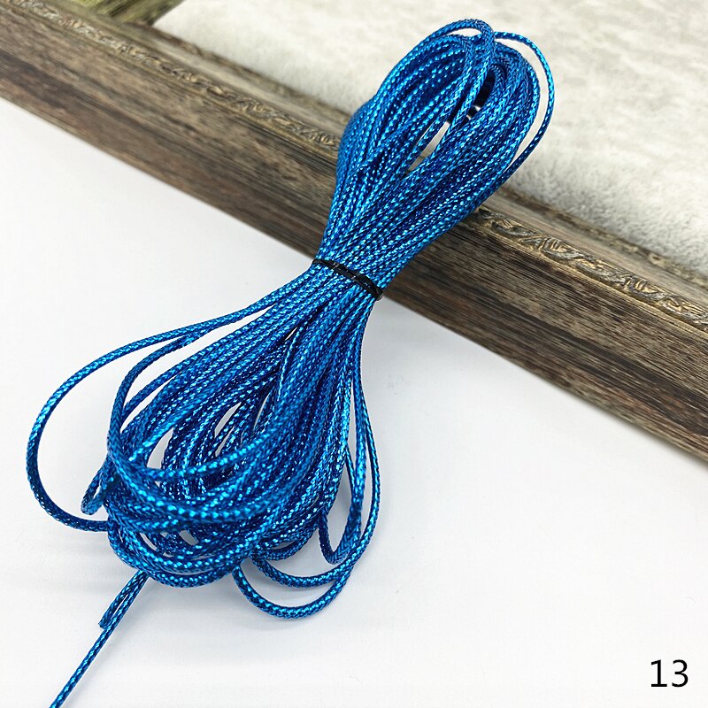 Ficelle dorée de 10 yards, ruban pour emballage de mariage et noël, corde décorative pour bricolage artisanal, fournitures de fête: 13