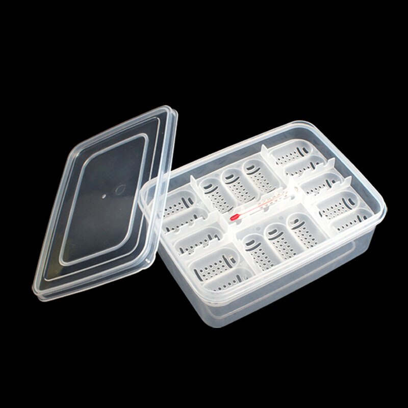 DIY 16 Grids Hatch Box Snake Lizard Reptile Egg Tray Boxes Hatching Eggs Device Climbing Pet Tortoise Turtle Incubator Supplies: With thermometer