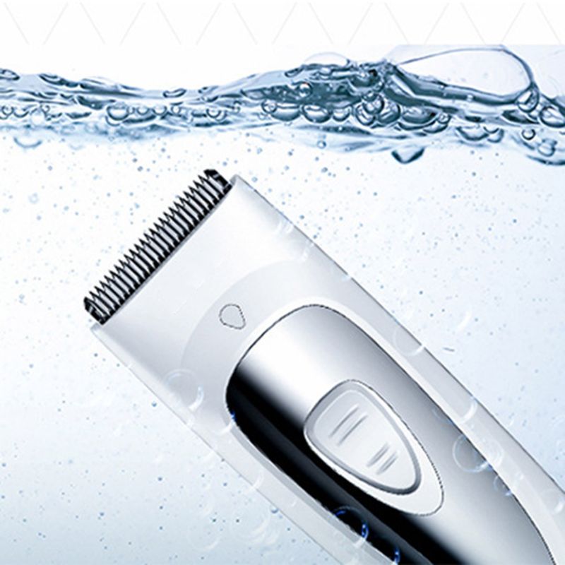 Bebê elétrico clippers de cabelo à prova dwaterproof água aparadores baixo ruído cortador aliciamento kit