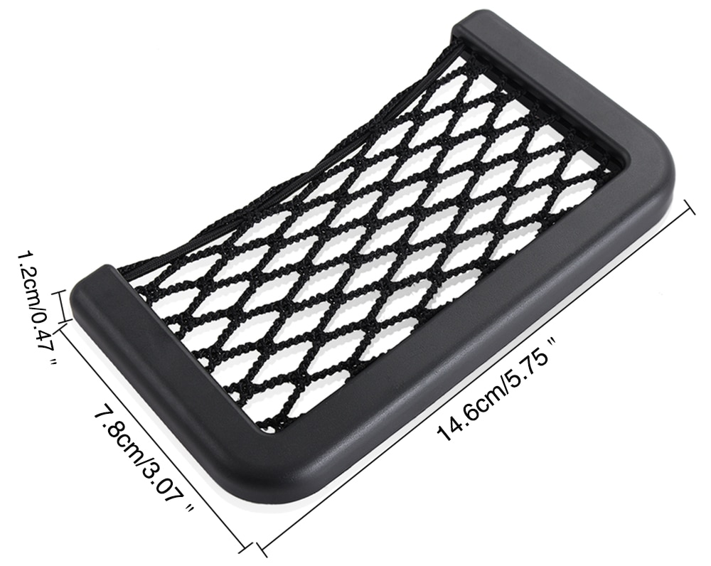 Universal Black Car Net Bag Phone Holder for renault arkana duster logan 2 kaptur sandero laguna 2 kangoo megan 3