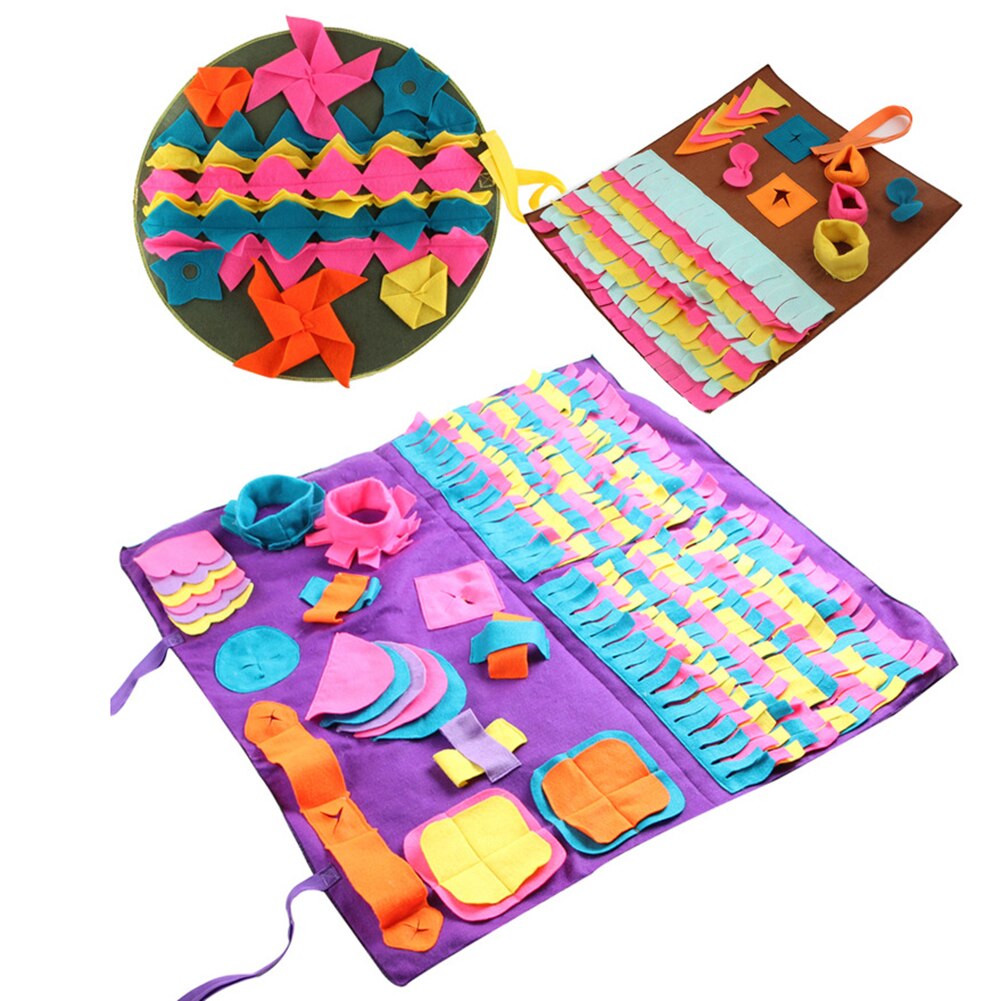 Pet Dogs Detachable Sniffing Pad Feeding Training Carpet Foraging Mat Cushion Litter Mat Toy Training Cats Scratch Guards Board