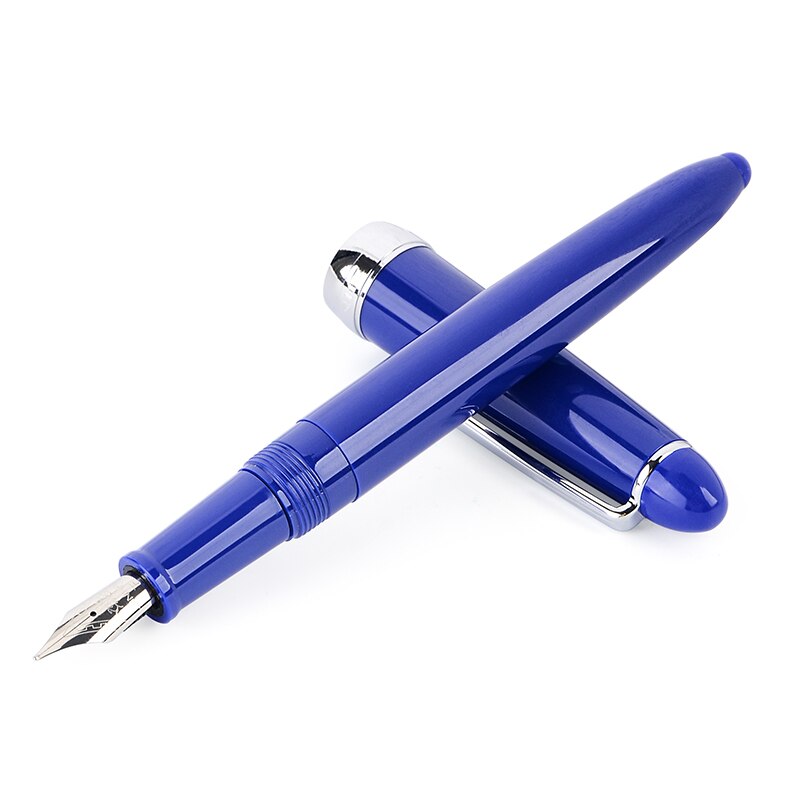 Jinhao 992 stylo plume en plastique Irautita spirale ronde transparente école étudiant bureau papeterie stylos à encre de: Blue