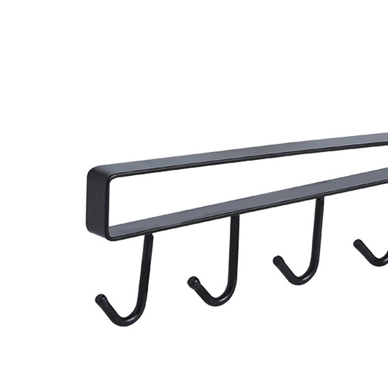 CYSINCOS Cupboard Hanging Hook Rack Kitchen Storage Shelf Organizer Closet Clothes Shelf Glass Mug Holder Wardrobe Hanger