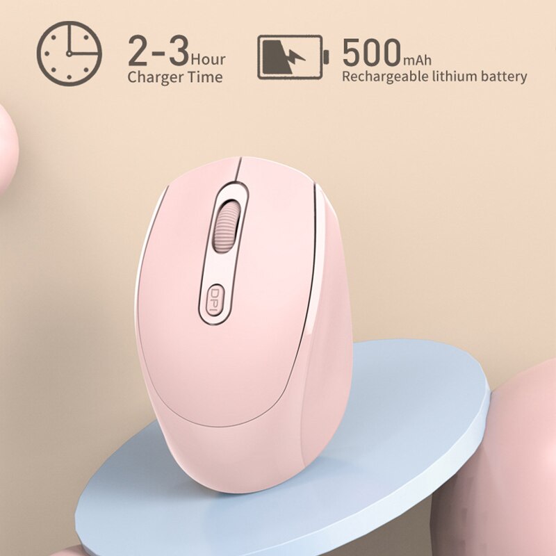 Trådlös mus bluetooth mus 2.4g dator tyst mus ergonomisk spelmus mute möss för laptop pc notebook