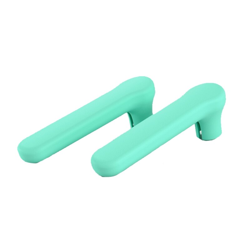 2 Pcs Door Handle Sleeves Protector Home Protection Anti-collision Silicone Door Handle Protective Cover: Light green