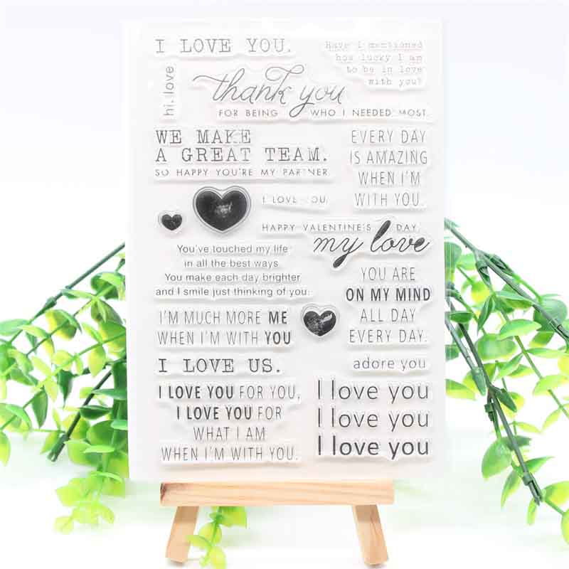 Zfparty zin transparante siliconen stempel/zegel voor doe-het-zelf scrapbooking/fotoalbum decoratieve kaart maken: 16