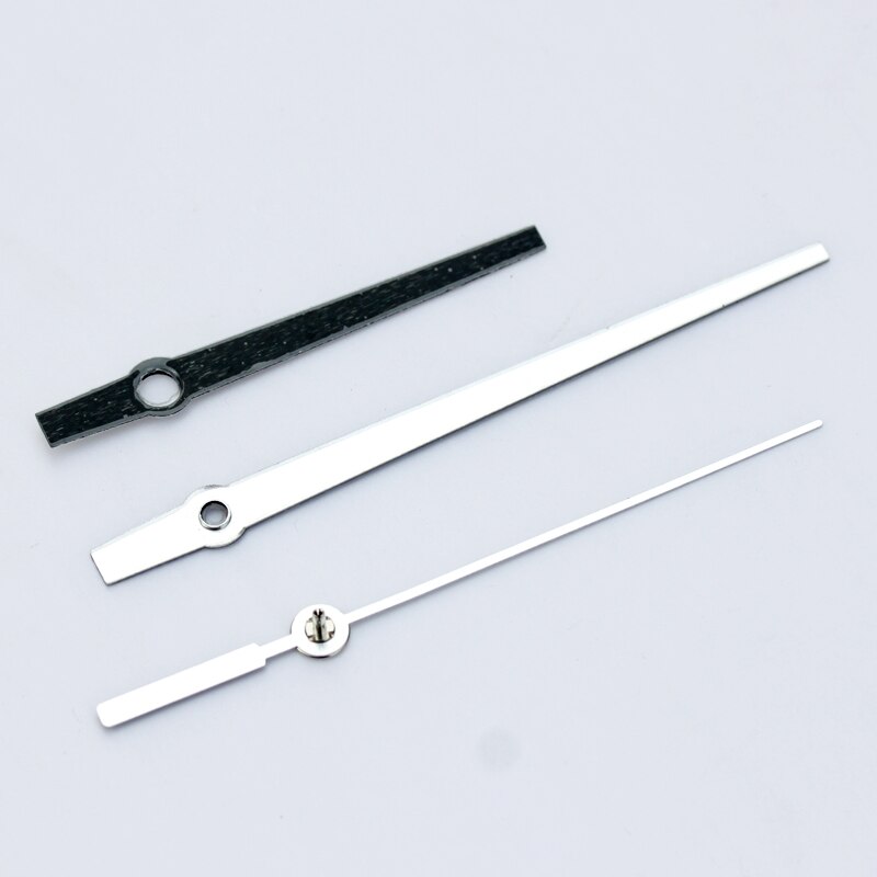 100 sets jonge stad witte as 90#  wijzers zwarte korte klokwijzers metalen aluminium kwarts klok accessoire doe-het-zelf klok kits