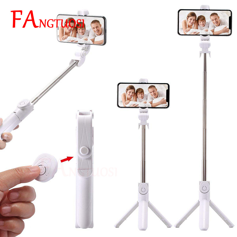 3 in 1 Handheld Bluetooth Selfie Stick Voor iPhone X 8 7 6s plus Draadloze Afstandsbediening Sluiter Monopod Draagbare uitschuifbare Mini Statief