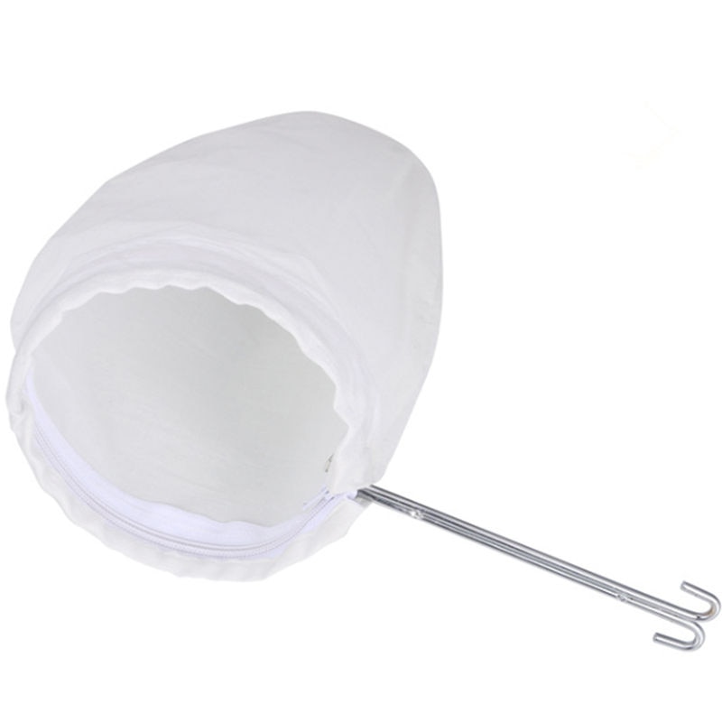 Thai Tea Filter Stainless Steel Traditional Thai Style Asian Pulled Tea Strainer with Zipper Removable Strainer Sock