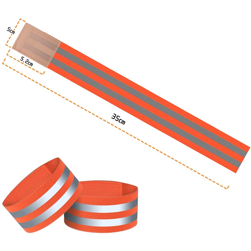 Set Of 6 High Visibility Reflective Tapes, Safety Armband
