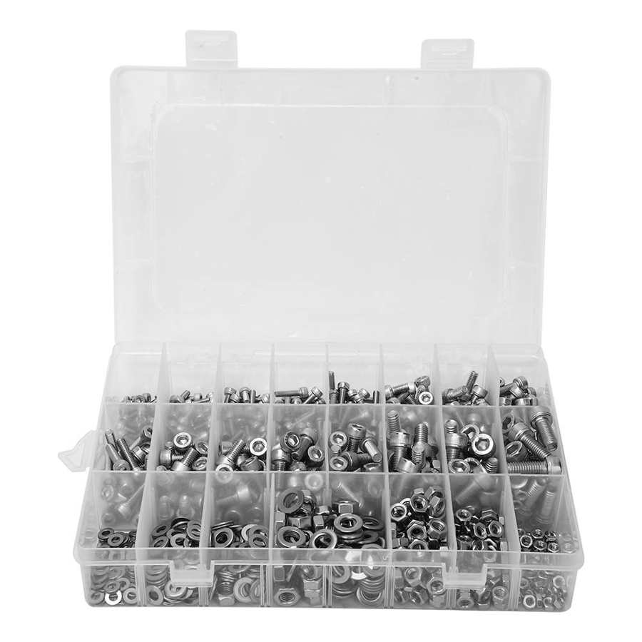 helical screw stainless steel insert for hardware repair tools 815Pcs Screw Washer Nut Set Hex Socket Fastener