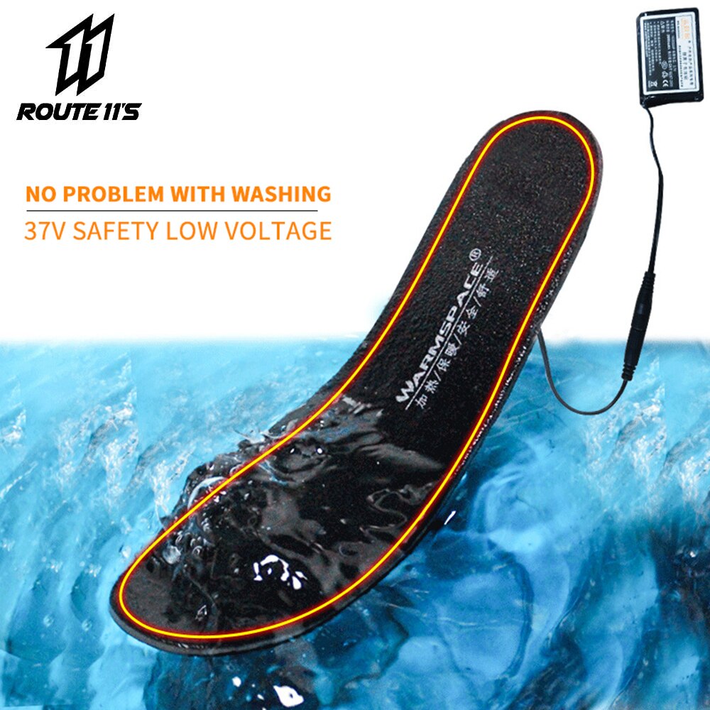 Motorcycle Boots Heated Insoles Battery Powered Winter Thermal Moto Motorcycle Shoes Electric Heating Insoles Keep Warm Unisex