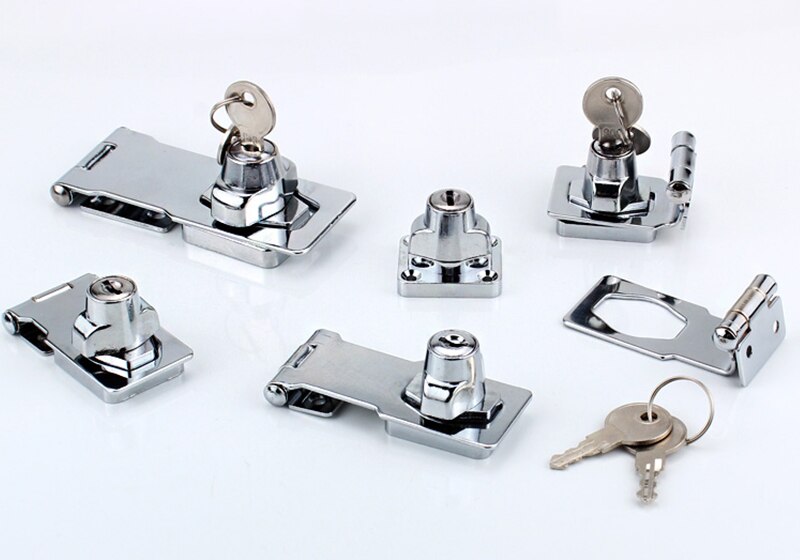 Thicken Zinc Alloy Buckle Lock For Wardrobe Cabinet File Cabinet Door Lock For Home Office With 2 Keys Drawer Lock