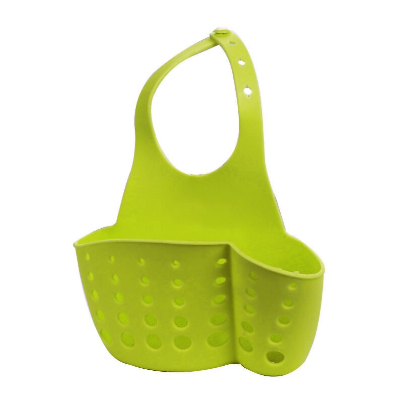 Portátil inicio cocina baño fregadero esponja PVC colgante Rack de drenaje grifo cubeta de almacenamiento estantes titular de herramientas FBE3: Green