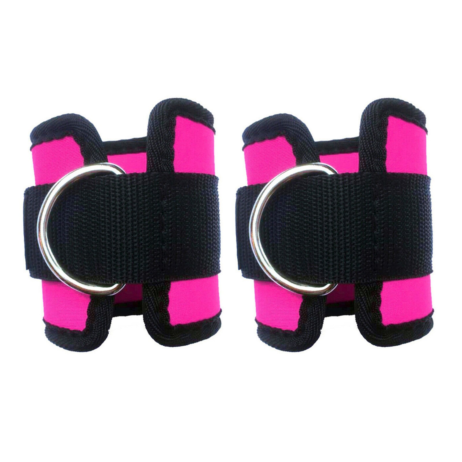 2pcs Ankle Weights Adjustable Leg Wrist Strap Running Boxing Braclets Straps Gym Accessory PUZ777: rose red