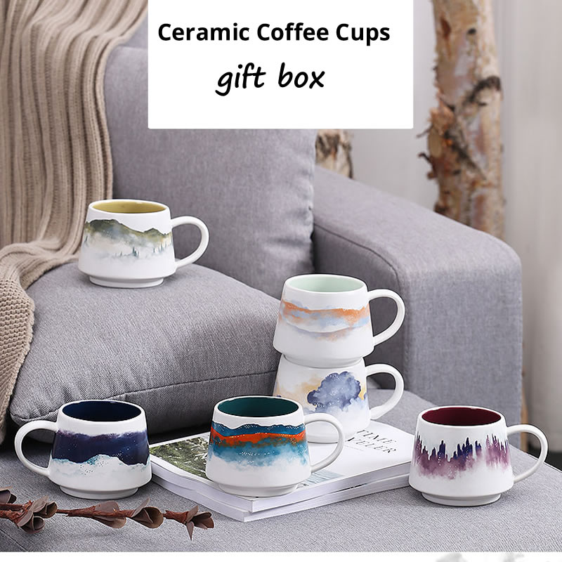 350ml creativa tazas de café de cerámica caja de Oficina hogar tazas de café de la taza de té de porcelana tazas para beber agua