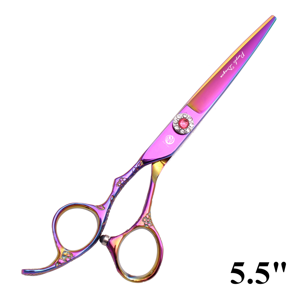 Professionele Kappersschaar Linkerhand Paarse Draak 5.5 "6" Haar Knippen Schaar Dunner Schaar Kapsel Schaar Z8002: Oranje