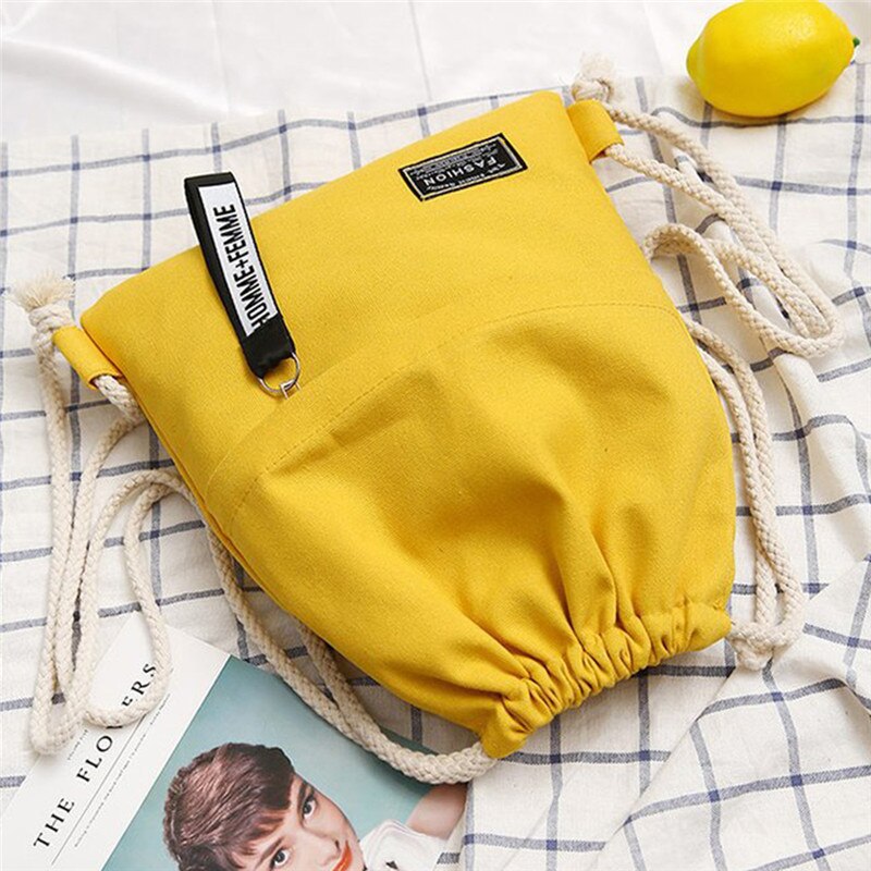 Canvas Drawstring Backpack Canvas Storage Pack Rucksack Pouch for School Back Pack for Teen School Canvas Drawstring Bag