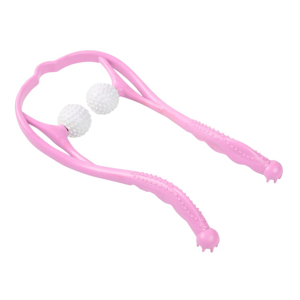 Plastic Pressure Point Therapy Neck Massager Shoulder Dual Trigger Massage MSU99: pink