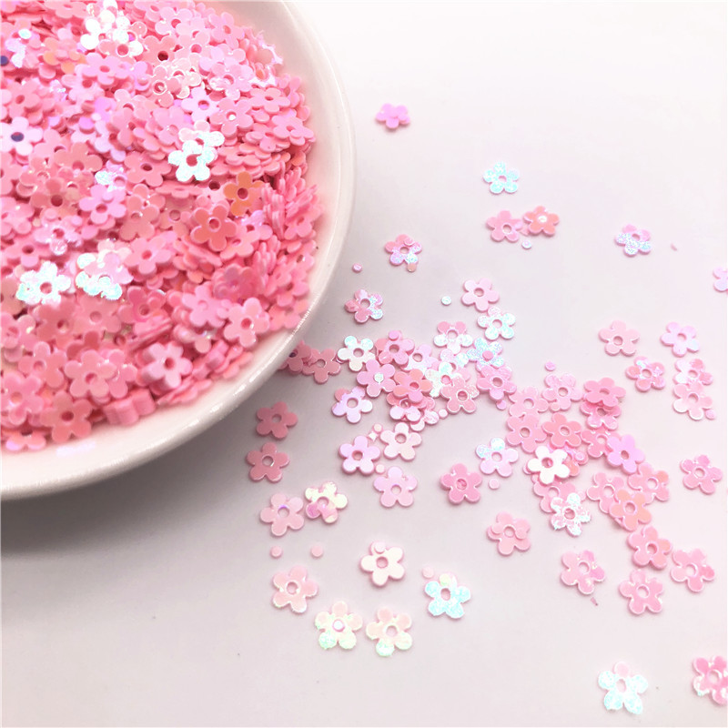 20G 5Mm Midden Gat Pruim Bloem Pailletten Voor Kleding Ambachten Handwerk Naaien Decoraties Glitter Plaksteen Paillette Diy Materiaal