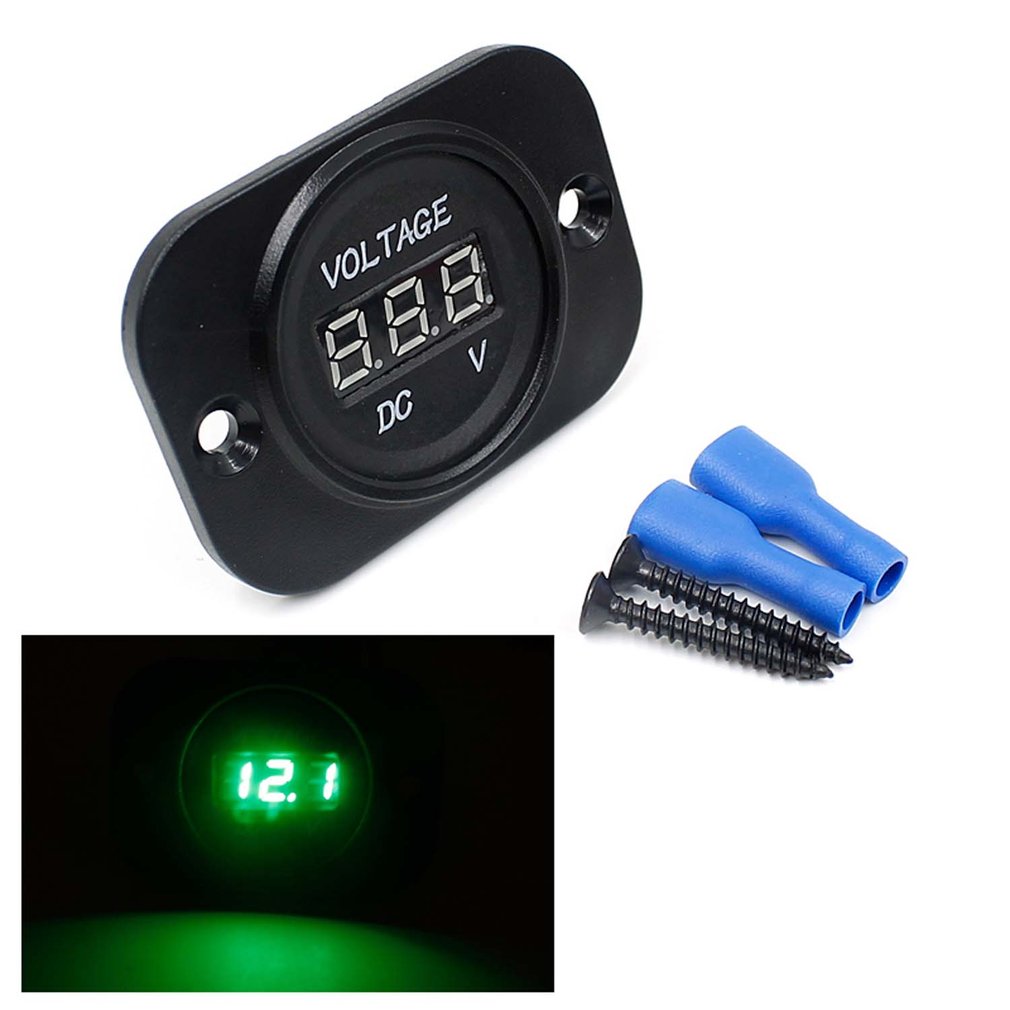 Auto motor voltmeter gemodificeerde DC voltmeter LED display met vaste plaat