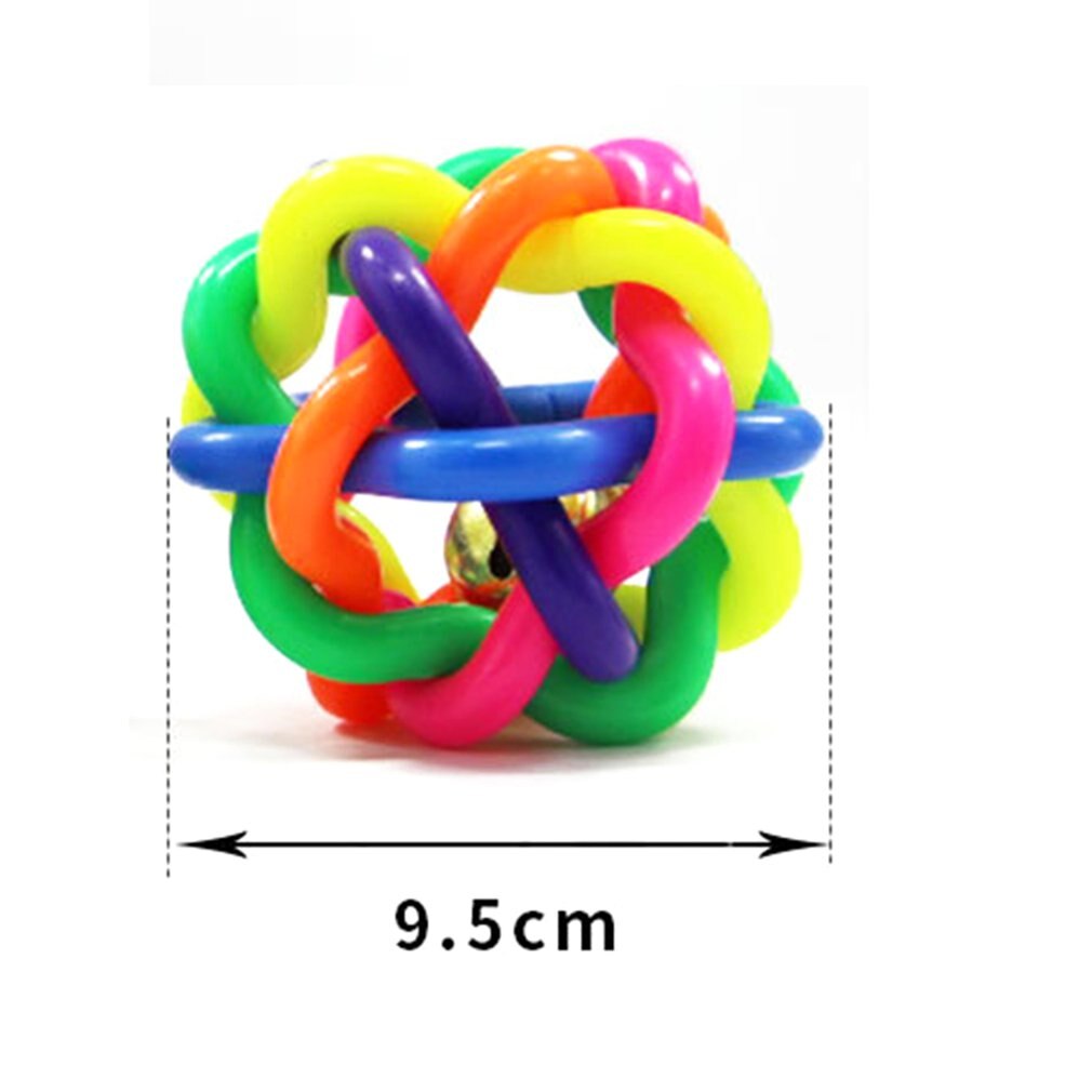 Pelota de goma colorida para perros y gatos, juguete para masticar, resistente a las mordeduras, accesorios para mascotas