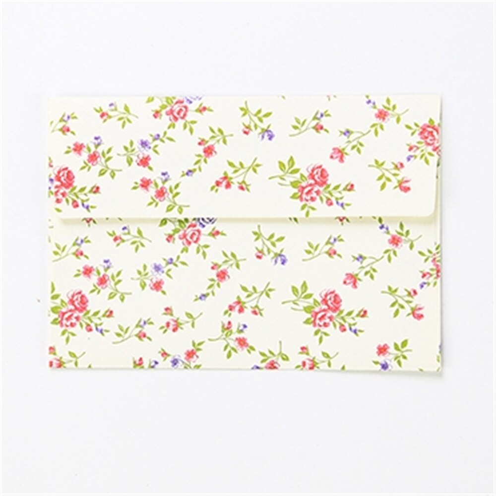 Sobres de flores Vintage, 5 uds., cubierta romántica de papel de carta, para manualidades, tarjetas de polietileno y bolsas de embalaje, cubierta para pagos, suministros para fiestas y bodas: 5pcs B