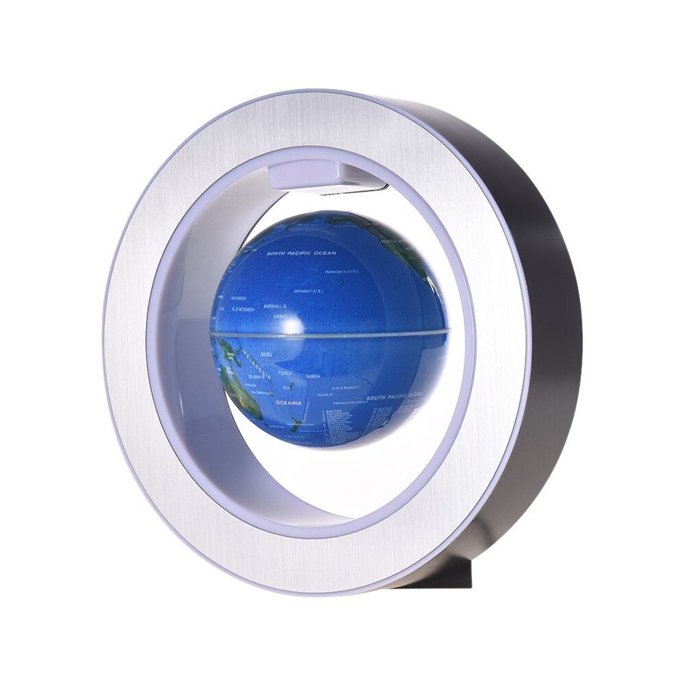 Carte du monde flottante de Globe de terre de lévitation magnétique de 4 pouces avec la Base de forme circulaire légère de couleur LED pour le d'enfants de décoration de bureau
