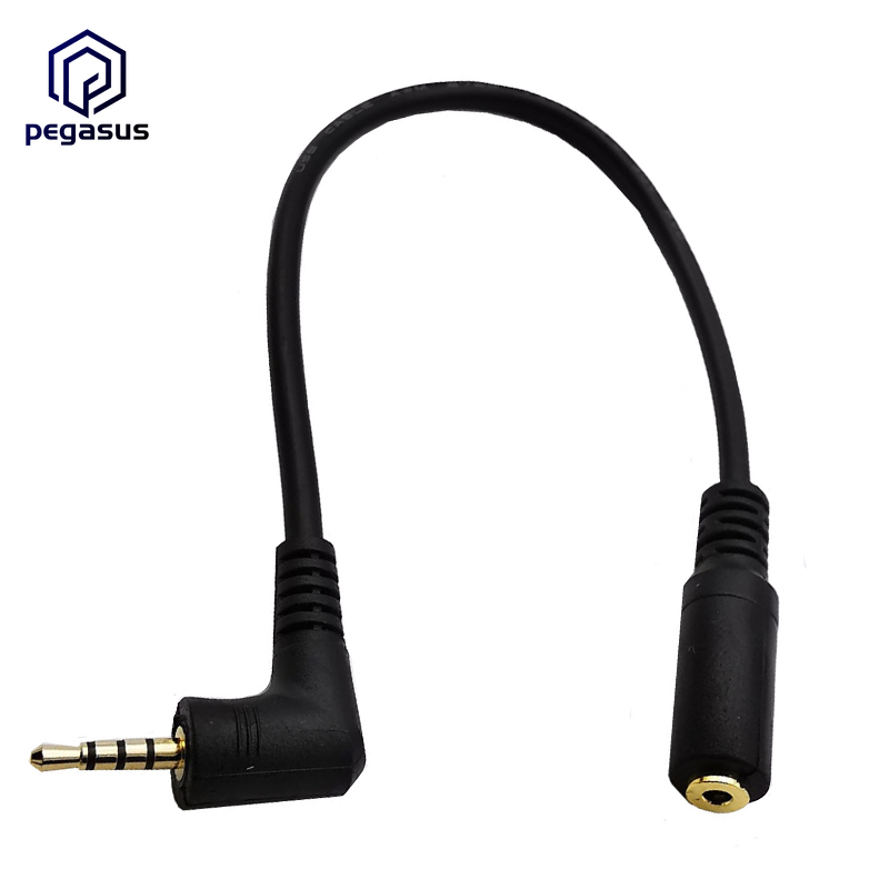 DC 2.5mm 4Pole Male to Female Jack Stereo Audio Adapter MF Gold Cable 20cm