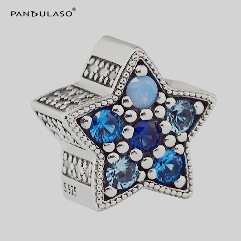 Estrela brilhante charme multi-colorido diy contas para fazer jóias mulher contas para original 925 prata pulseiras presente de natal