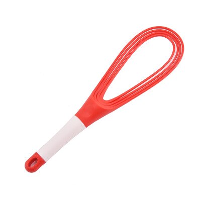 1 stk multifunksjon roterbar ballong og flatvisp eggevisper plast håndelte deigmikser eggemikser verktøy kjøkken gadget: Rød