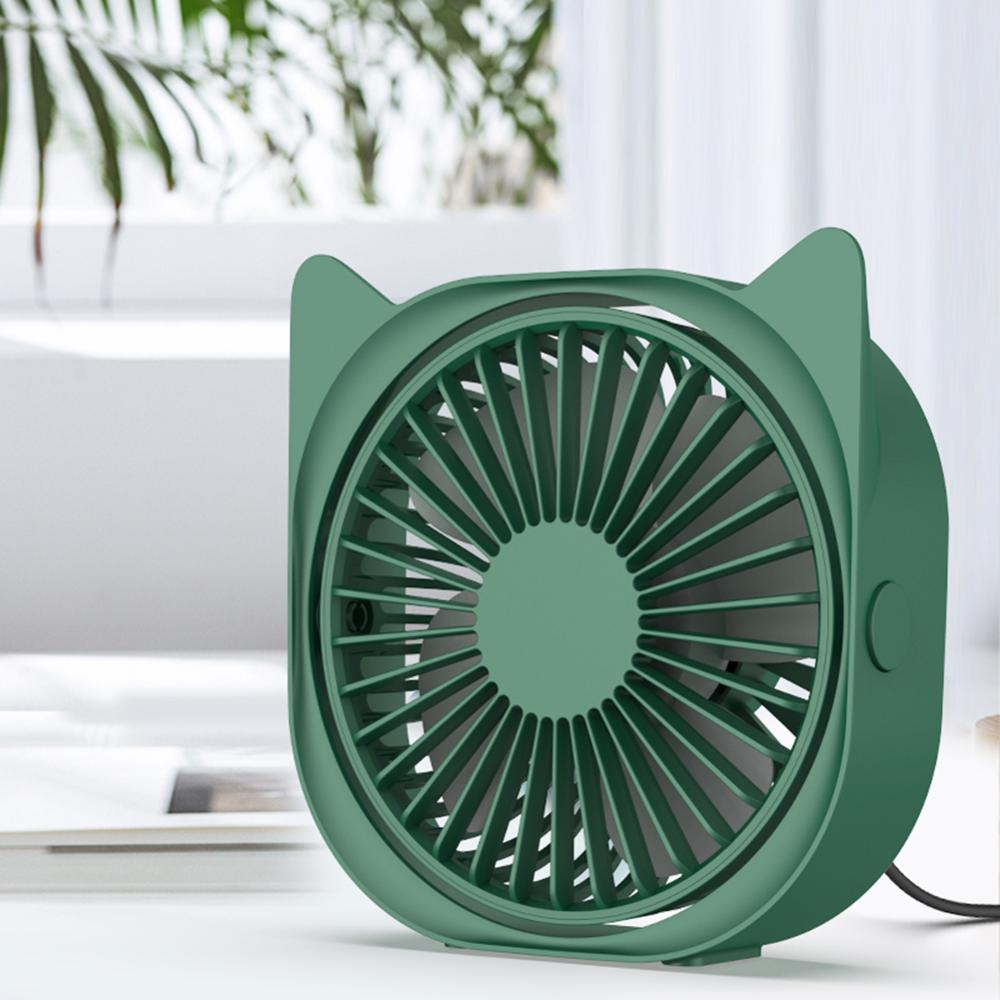 Summer Mini USB Rechargeable Air Cooling Fan Clip Desk Fan Dual Use Home Student Dormitory Bedside Portable Desktop Office Fan: green