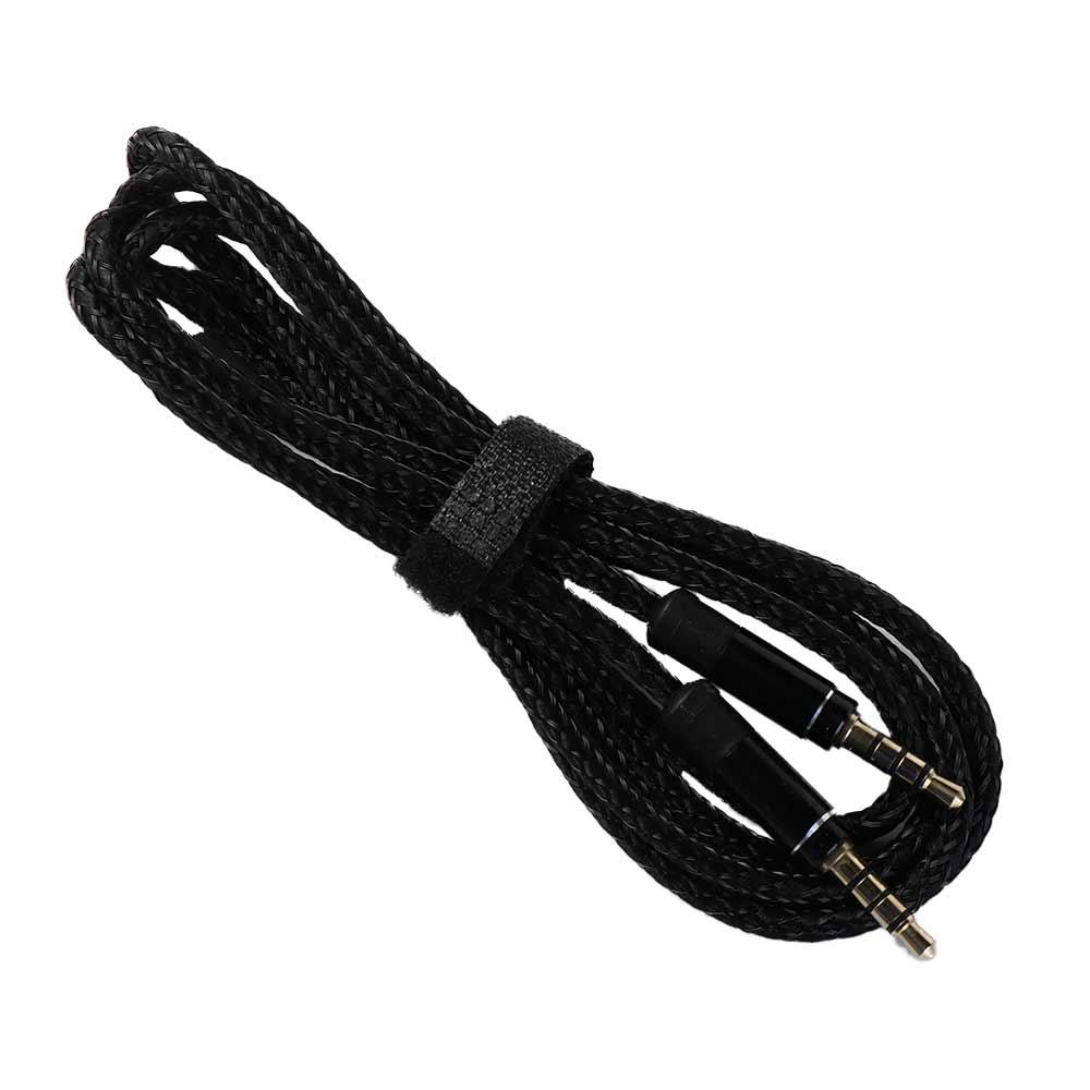 Cable de altavoz trenzado de nailon auxiliar, Cable adaptador de Audio tejido de nailon estéreo, Cable de extensión para auriculares, Cable de Audio de 3,5mm, Cable auxiliar para coche: Azul