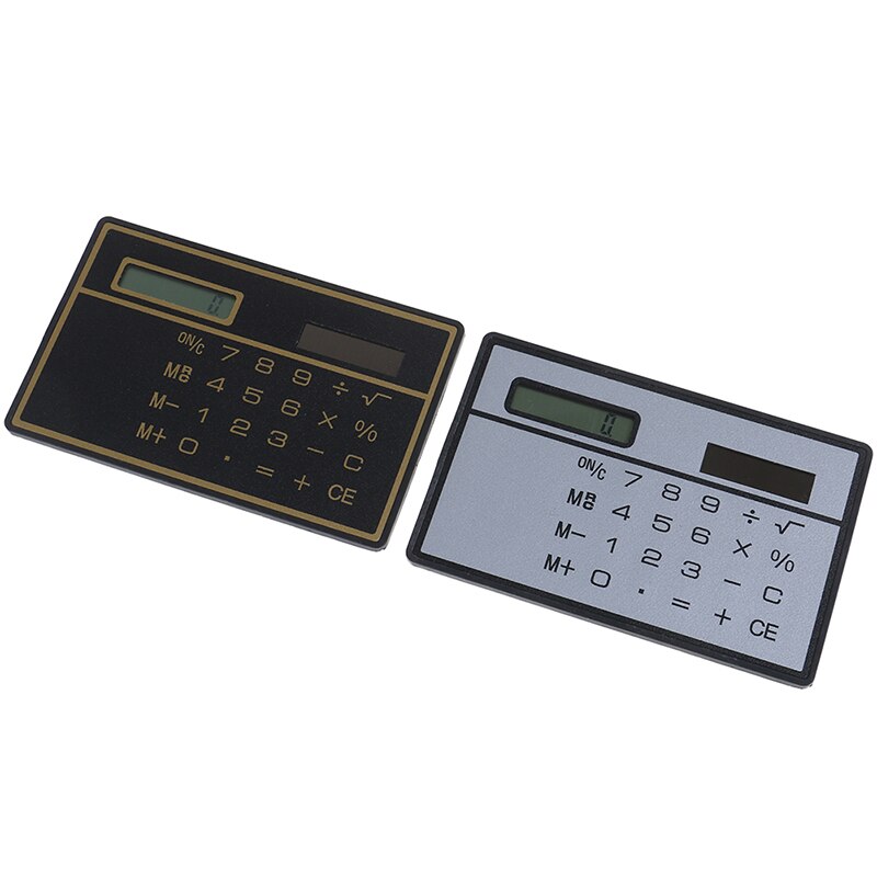 1Pc Draagbare Ultra Dunne Zonne-energie Rekenmachine Met Touch Screen Credit Card Mini Calculator Voor Business School